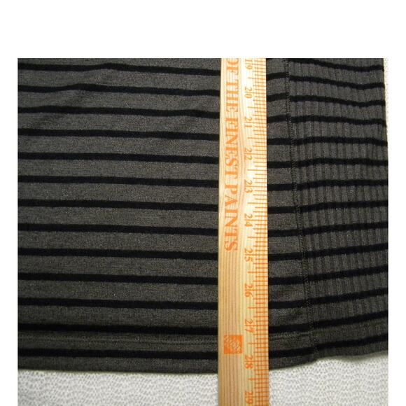 Chico's Zenergy Sleeveless Striped Top Gray Black Size XL 3 Stretch Travel Knit - Picture 7 of 7